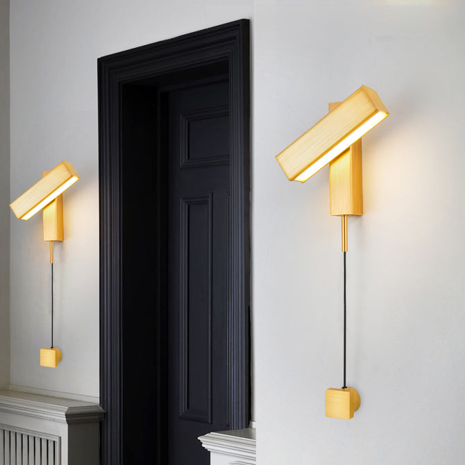 Luz de aluminio nórdica luz geométrica rotatable LED pared apliques para sala de estar