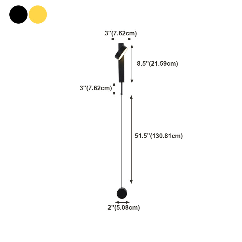 Luz de aluminio nórdica luz geométrica rotatable LED pared apliques para sala de estar
