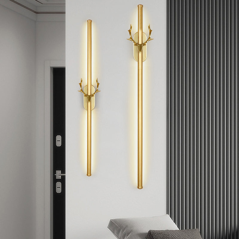 Obelle linéaire Mall Murce Style moderne 1 Light Mur Mur Mount luminaire en or