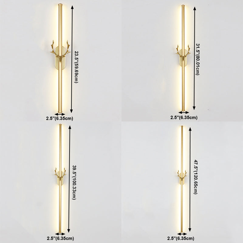 Obelle linéaire Mall Murce Style moderne 1 Light Mur Mur Mount luminaire en or