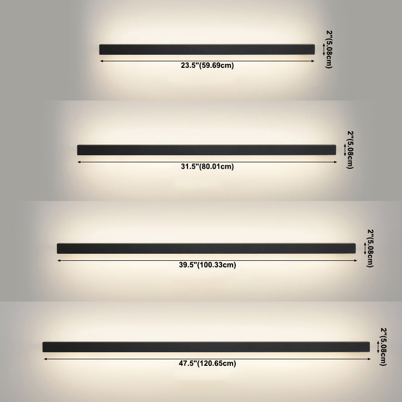 Éclairage de mur en métal linéaire