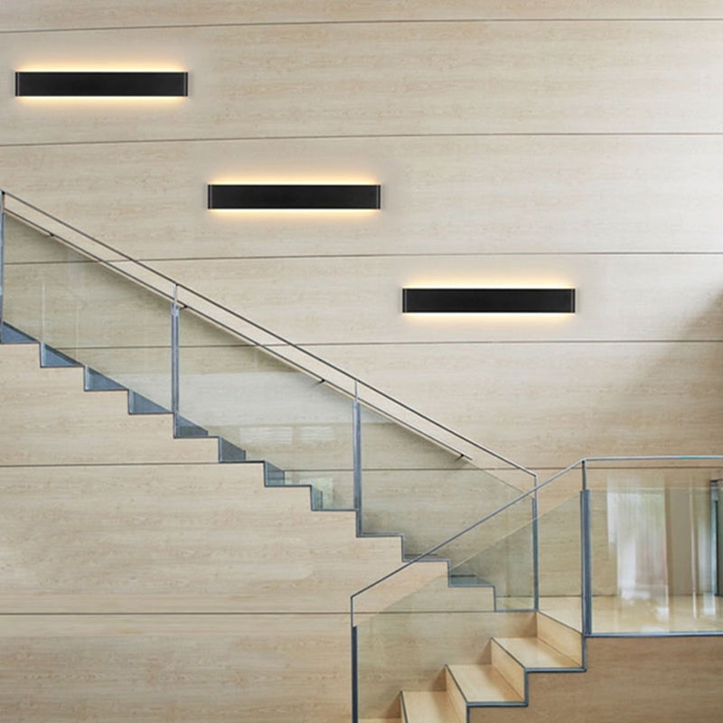 1 Light Metal Wall Sconce Modern Style Linear Shade Wall Mounted Lighting