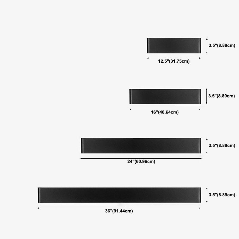 1 Light Metal Wall Sconce Modern Style Linear Shade Wall Mounted Lighting