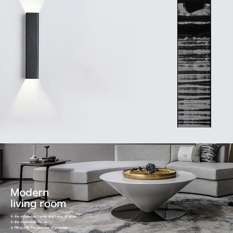 Square Shade Metal Murce Galce Modern Style 2 LICTES ÉCLAIRAGE MURD