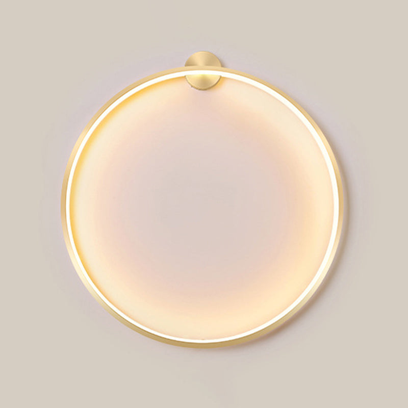 Moderner Stil runder Schatten Wandleuchten Metall 1-Licht-Wandmontage Beleuchtung