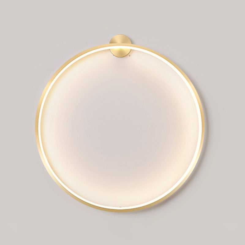 Moderner Stil runder Schatten Wandleuchten Metall 1-Licht-Wandmontage Beleuchtung