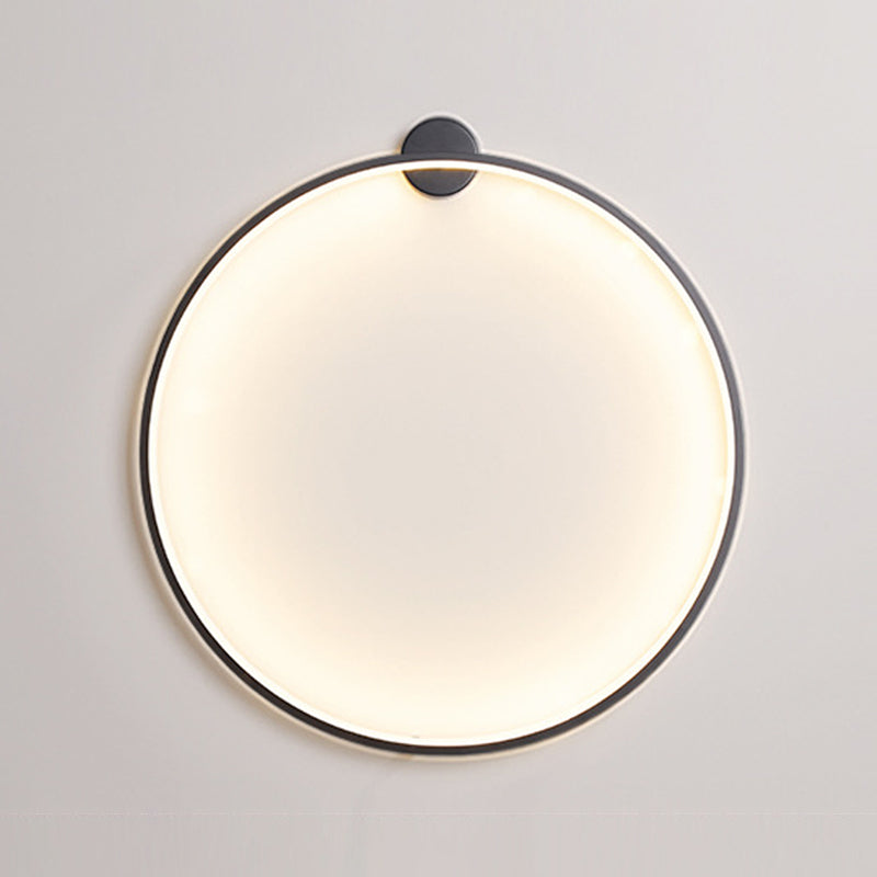 Moderner Stil runder Schatten Wandleuchten Metall 1-Licht-Wandmontage Beleuchtung