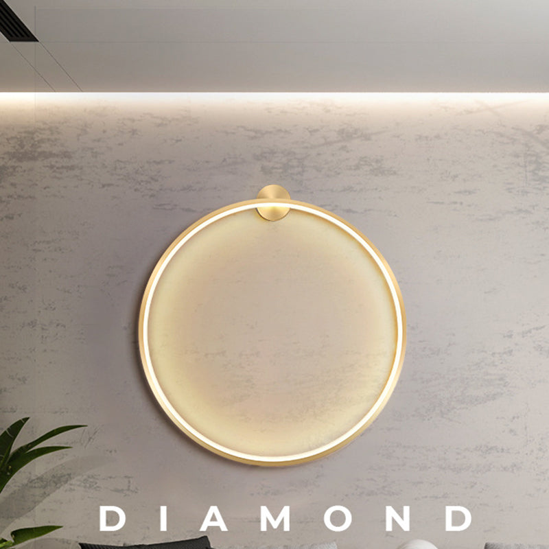 Moderner Stil runder Schatten Wandleuchten Metall 1-Licht-Wandmontage Beleuchtung