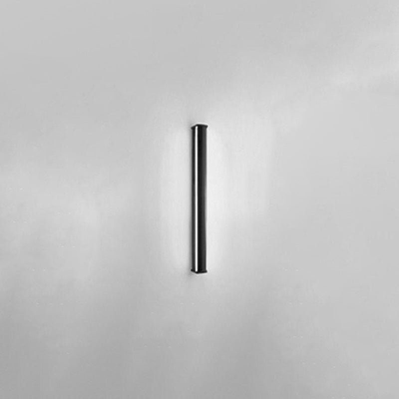Éclair de mur en métal linéaire style moderne, appliques lumineuses à paroi légère en noir en noir