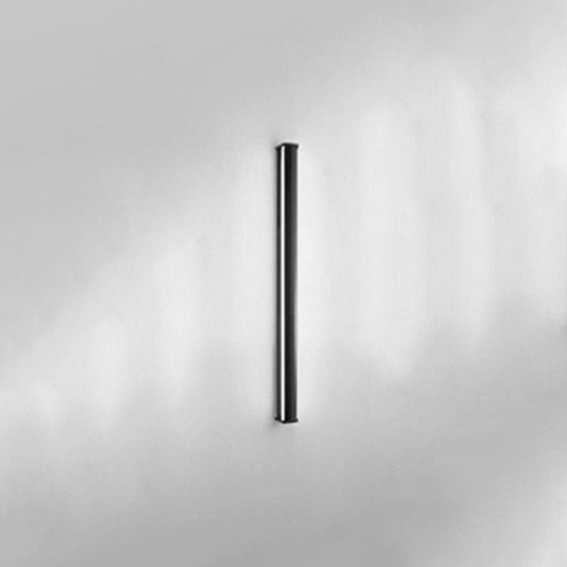 Éclair de mur en métal linéaire style moderne, appliques lumineuses à paroi légère en noir en noir