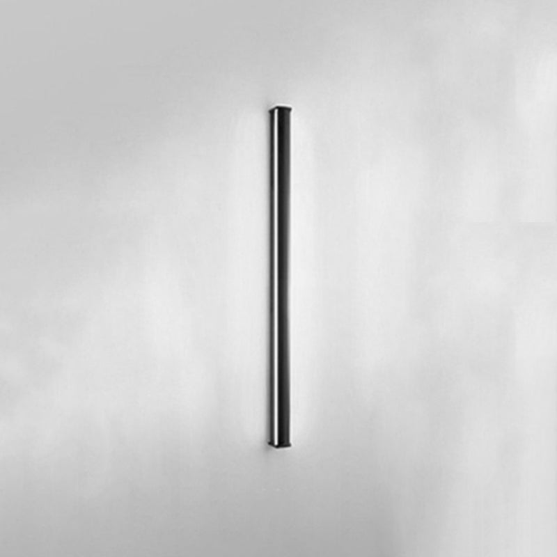 Éclair de mur en métal linéaire style moderne, appliques lumineuses à paroi légère en noir en noir