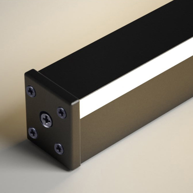 Éclair de mur en métal linéaire style moderne, appliques lumineuses à paroi légère en noir en noir