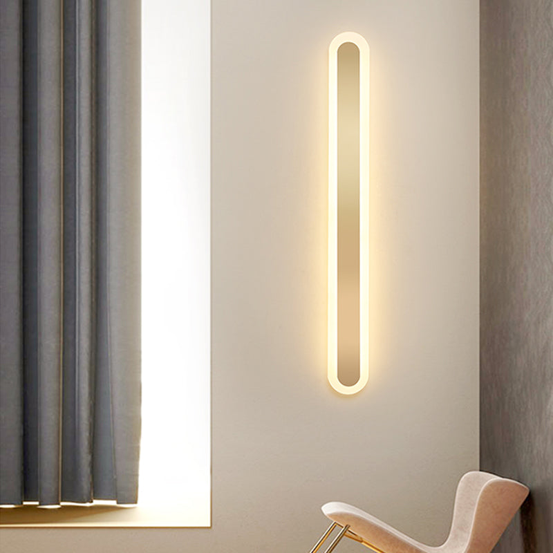 Éclair mural en métal linéaire Éclairage mural de style moderne en or