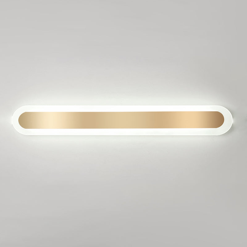 Éclair mural en métal linéaire Éclairage mural de style moderne en or