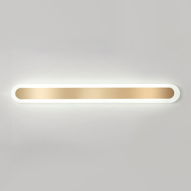 Éclair mural en métal linéaire Éclairage mural de style moderne en or