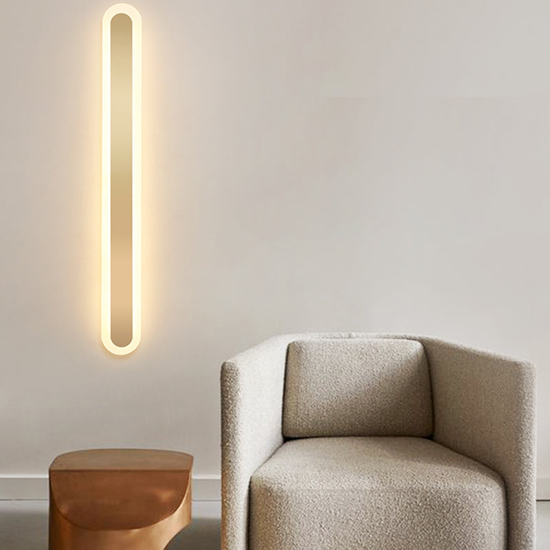 Éclair mural en métal linéaire Éclairage mural de style moderne en or