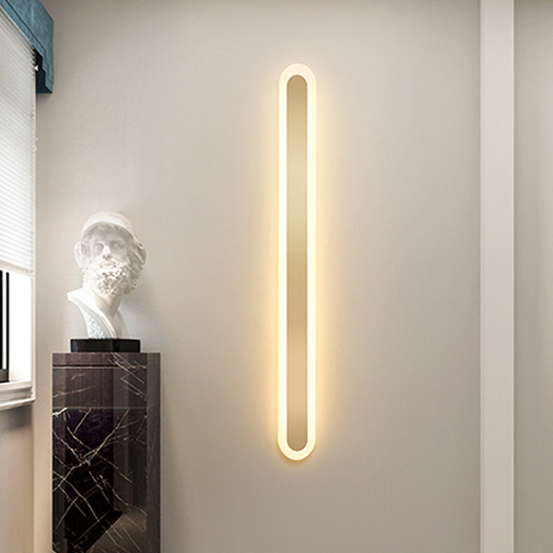 Éclair mural en métal linéaire Éclairage mural de style moderne en or