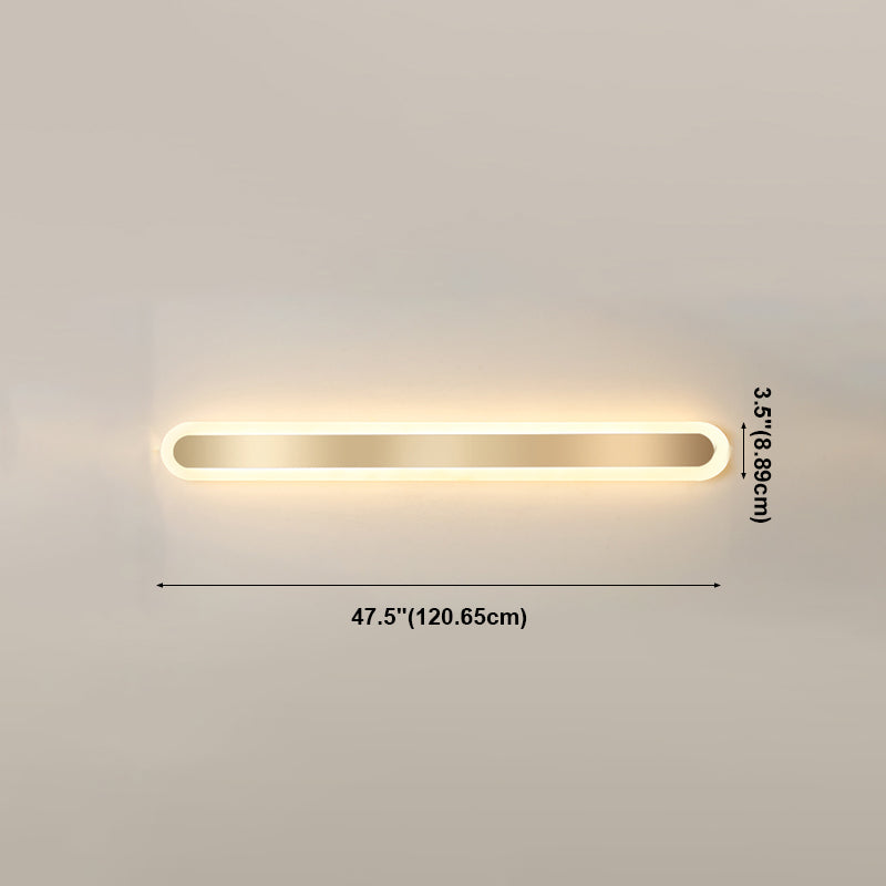 Éclair mural en métal linéaire Éclairage mural de style moderne en or