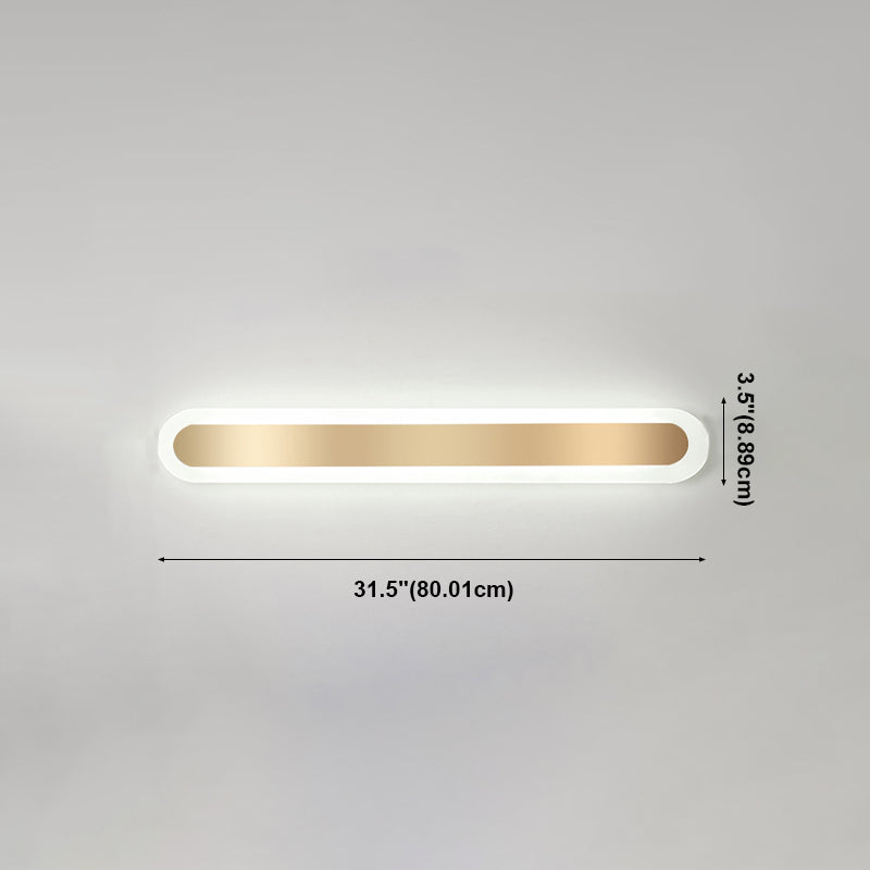 Éclair mural en métal linéaire Éclairage mural de style moderne en or