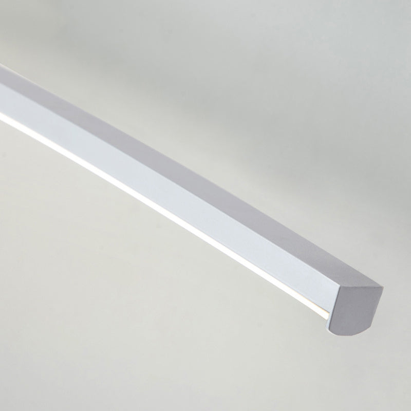 Metal Slim Wall Vanity Light Modern Style 1 Light Vanity Lighting Ideas in White