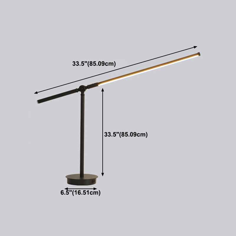 Modern Style Linear Night Table Lamp Metal 1 Light Table Light