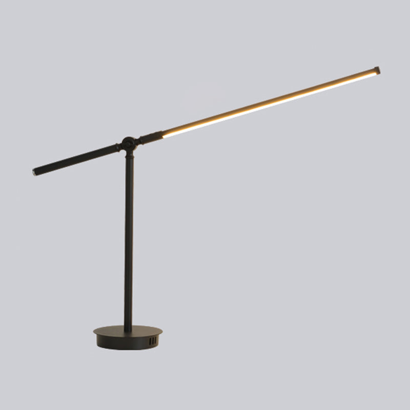 Modern Style Linear Night Table Lamp Metal 1 Light Table Light