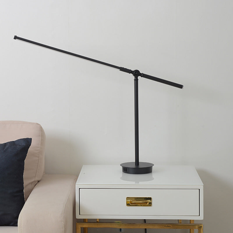 Modern Style Linear Night Table Lamp Metal 1 Light Table Light