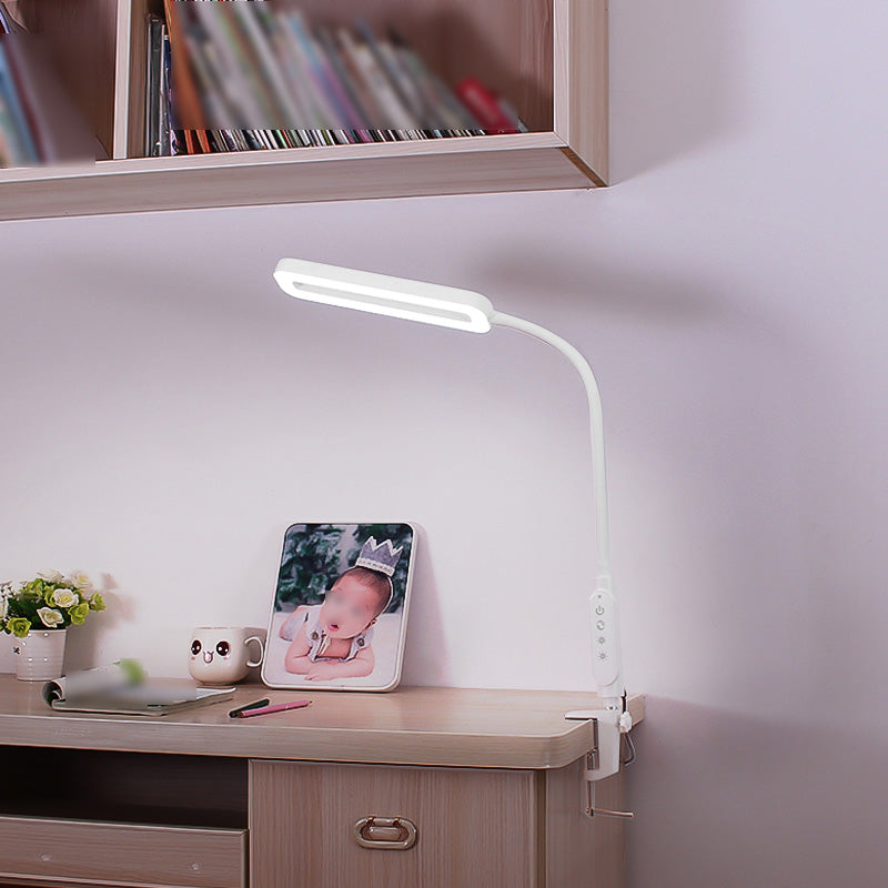 Modern Style Linear Night Table Lamp Metal 1 Light Nightstand Lamp