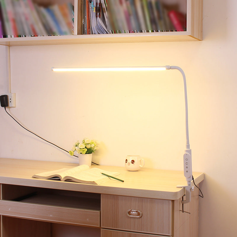 Modern Style Linear Night Table Lamp Metal 1 Light Nightstand Lamp