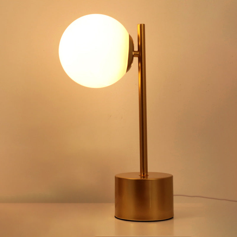 Modern Style Spherical Night Table Lamp Glass One Light Table Light