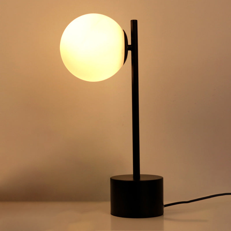Modern Style Spherical Night Table Lamp Glass One Light Table Light