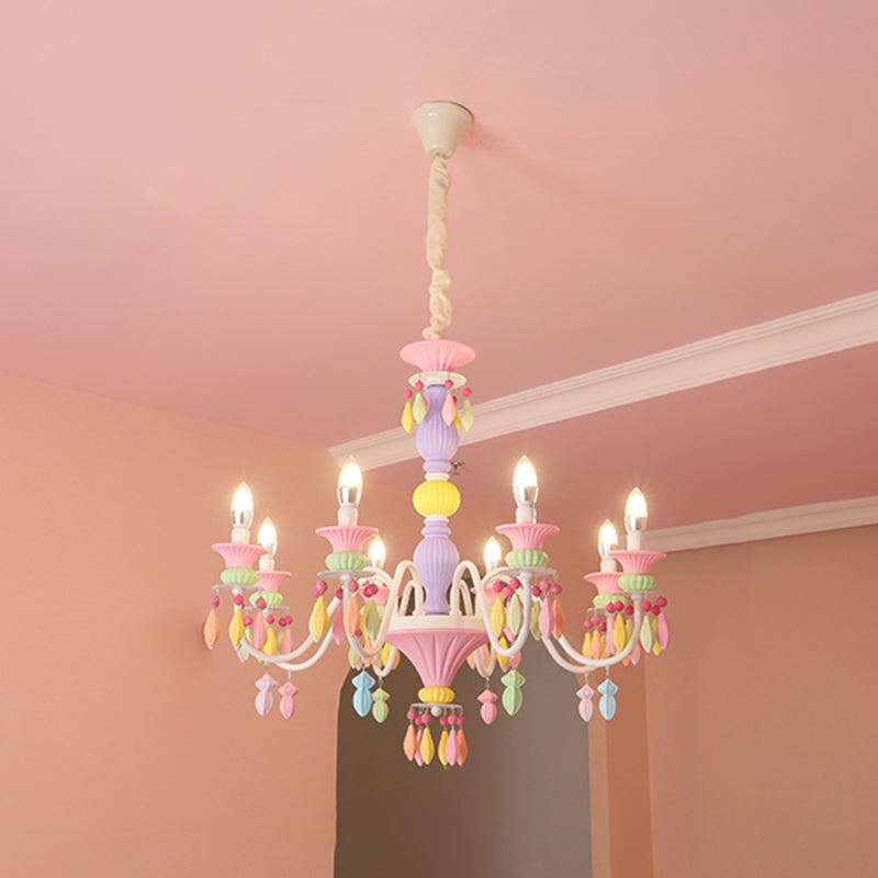 Modern Sputnik Ceiling Pendant Light Crystal Hanging Pendant Light for Children's Room