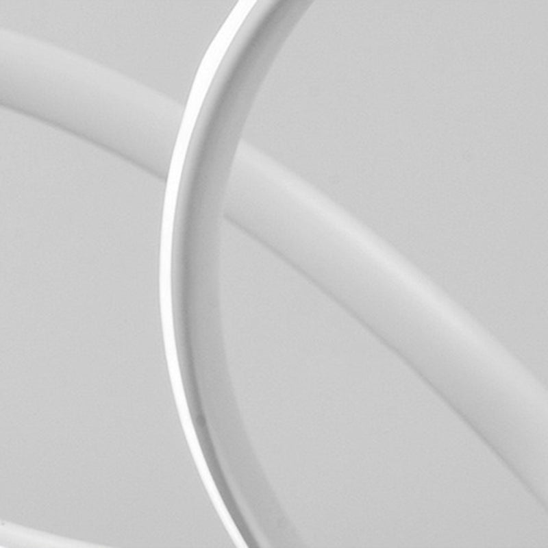 Silicone Linear LED Hanging Lamp in Modern Simplicity Lacquered Aluminium Chandelier for Dining Room