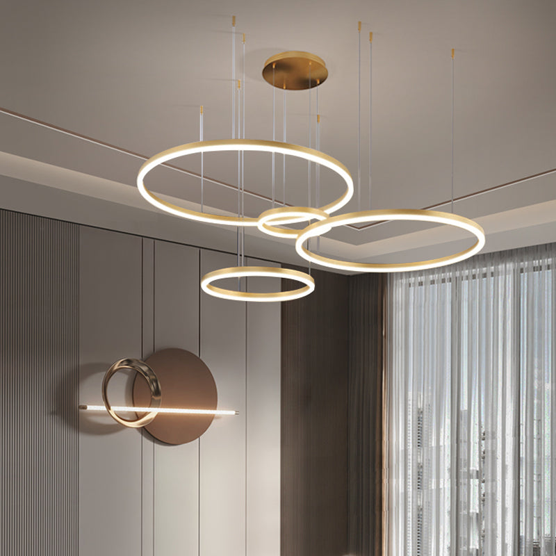 Modern Wrought Iron Hanging Ceiling Lights Tiered Pendant Chandelier for Living Room