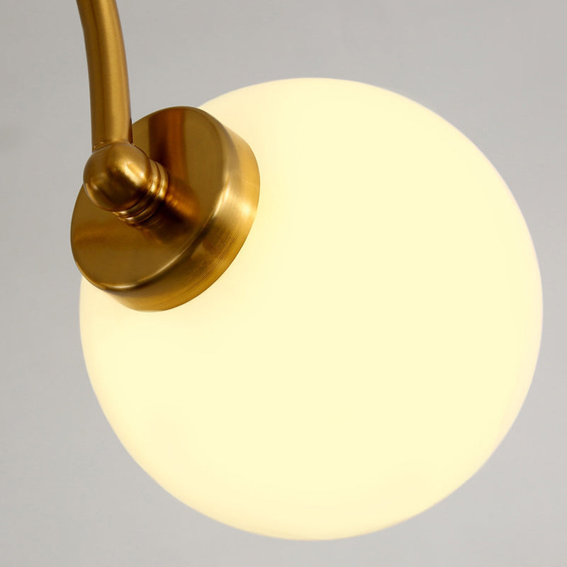 American Style Chandelier White Glass Pendant Lighting Fixtures for Dining Room