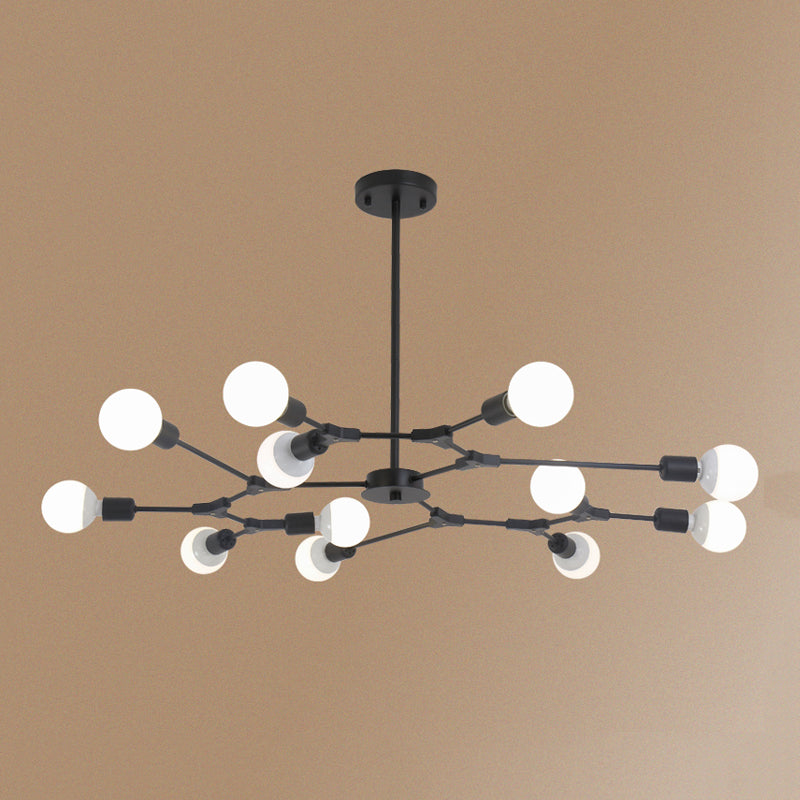 Postmodern Bare Bulb Hanging Light Metal Chandelier Light for Dining Room