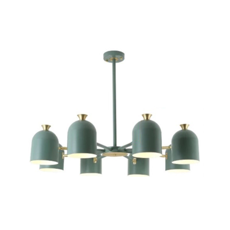 Simple Macron Chandelier Metal Multi Head Pendant Lighting Fixtures for Bedroom
