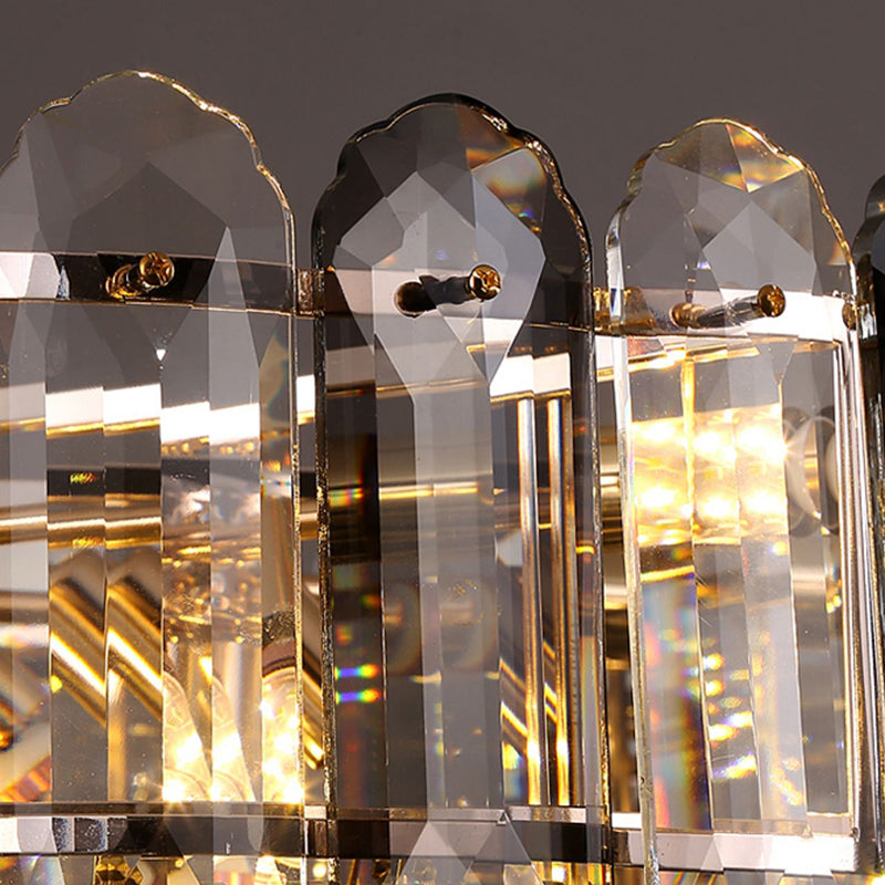 Contemporary Style Geometry Pendant Chandeliers Crystal Chandelier Lighting in Grey