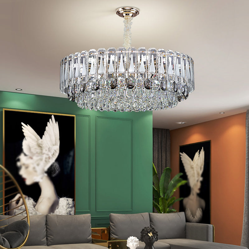 Contemporary Style Geometry Pendant Chandeliers Crystal Chandelier Lights in Gold