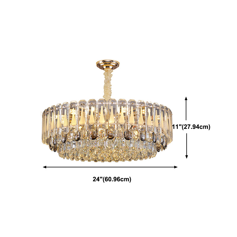 Contemporary Style Geometry Pendant Chandeliers Crystal Chandelier Lights in Gold