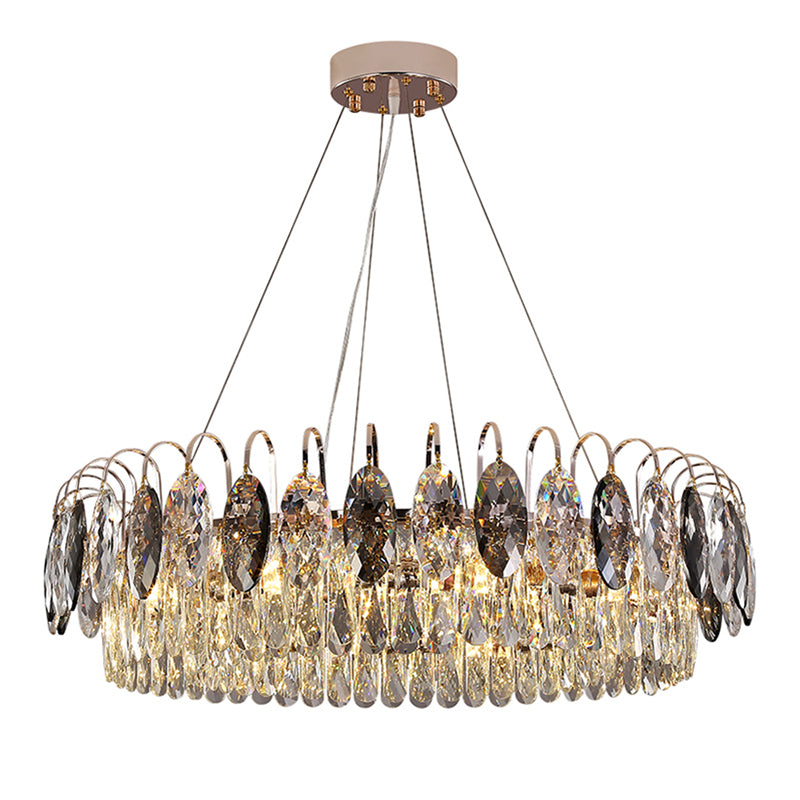 Contemporary Style Geometry Pendant Chandeliers Crystal Chandelier Lights in Grey