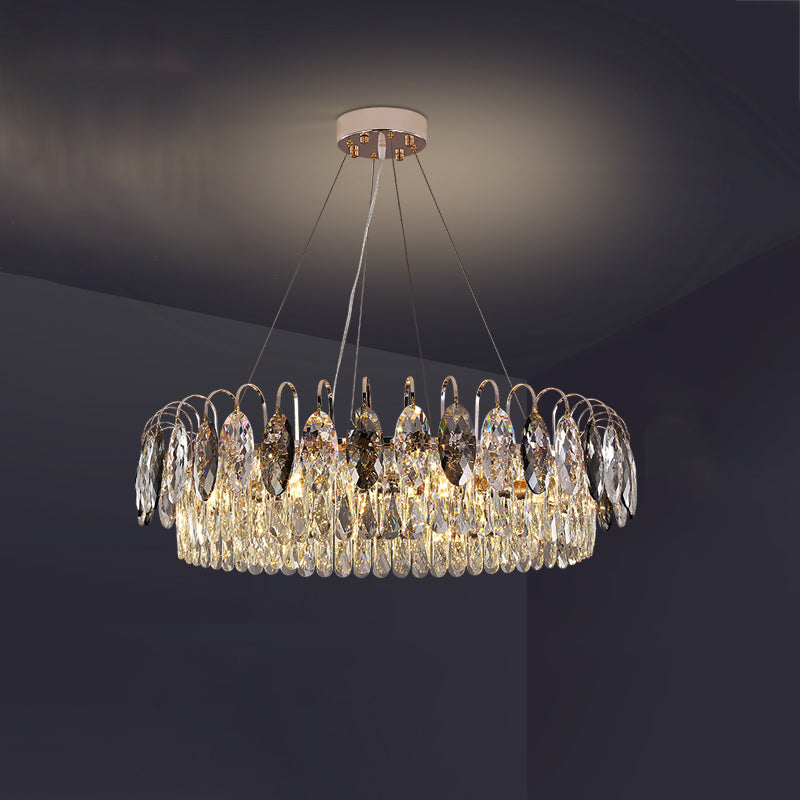 Contemporary Style Geometry Pendant Chandeliers Crystal Chandelier Lights in Grey