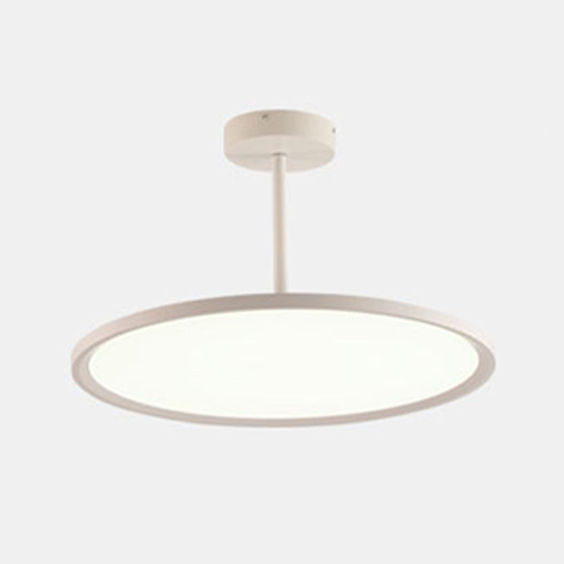 1 Light Round Suspension Pendant Modern Style Metal Down Lighting