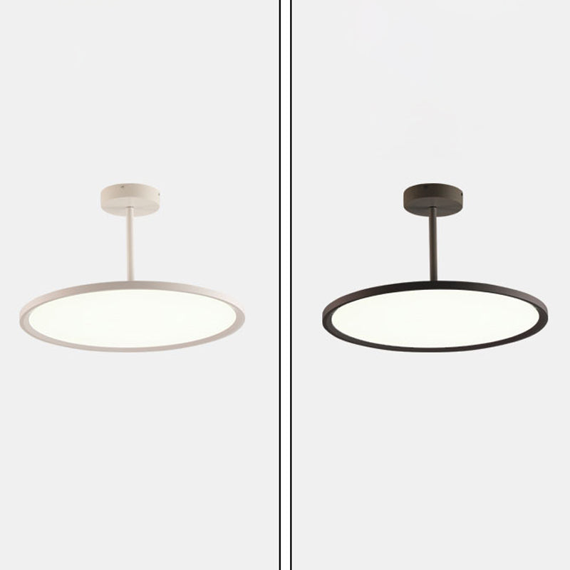 1 Light Round Suspension Pendant Modern Style Metal Down Lighting