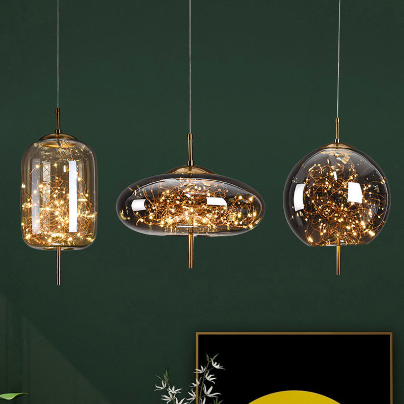 1 éclairage de suspension géométrique légère