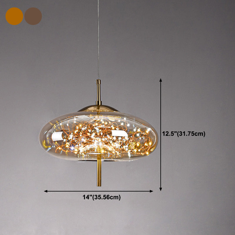 1 éclairage de suspension géométrique légère