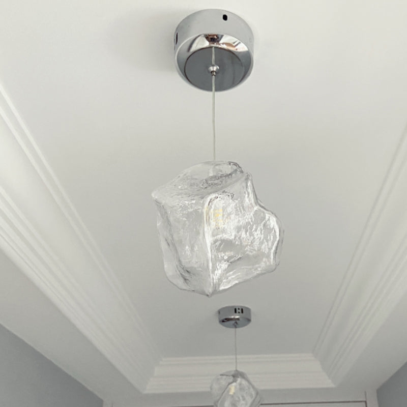 Multi Lights Geometric Cluster Pendant Light Modern Style Glass Down Lighting