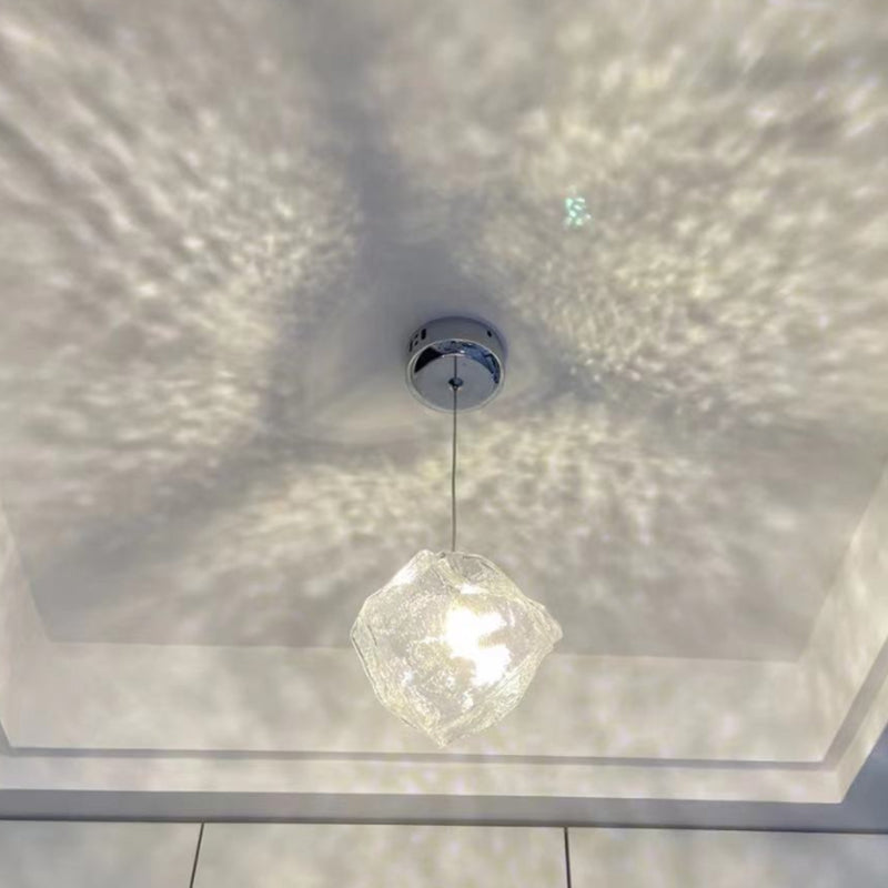 Multi Lights Geometric Cluster Pendant Light Modern Style Glass Down Lighting