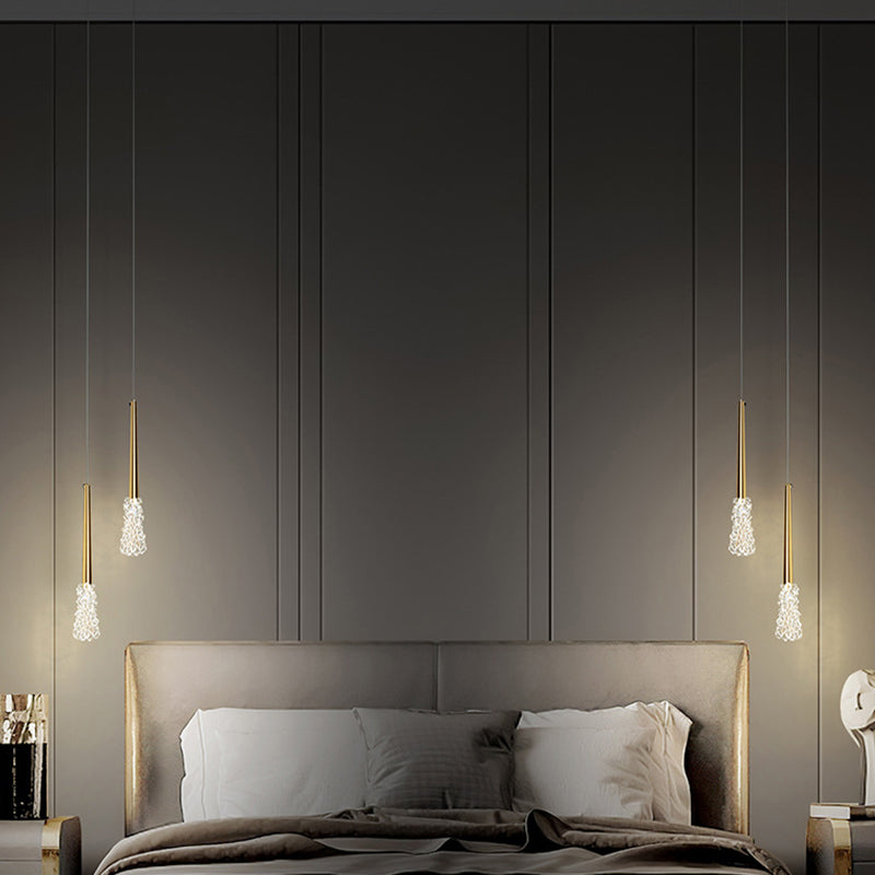 Style moderne suspendu à la maison d'éclairage pendentif cristallin pour le salon
