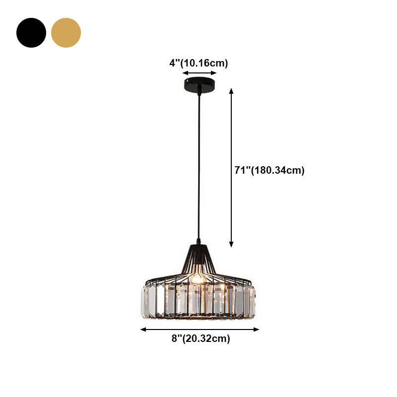 Modern Style Hanging Light Crystal Pendent Lighting Fixture for Sitting Room